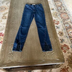 Dear John Navy Skinny Jeans with Black Panels